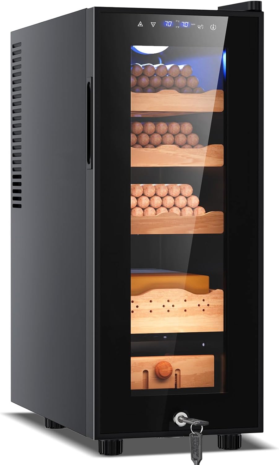 Tylza 24 Inch Wine and Beverage Refrigerator, Dual Zone Wine Beverage Cooler 24" with French Door, Under Counter Wine Beer Fridge Built-In or Freestanding, Holds 20 Bottles and 88 Cans, Black
