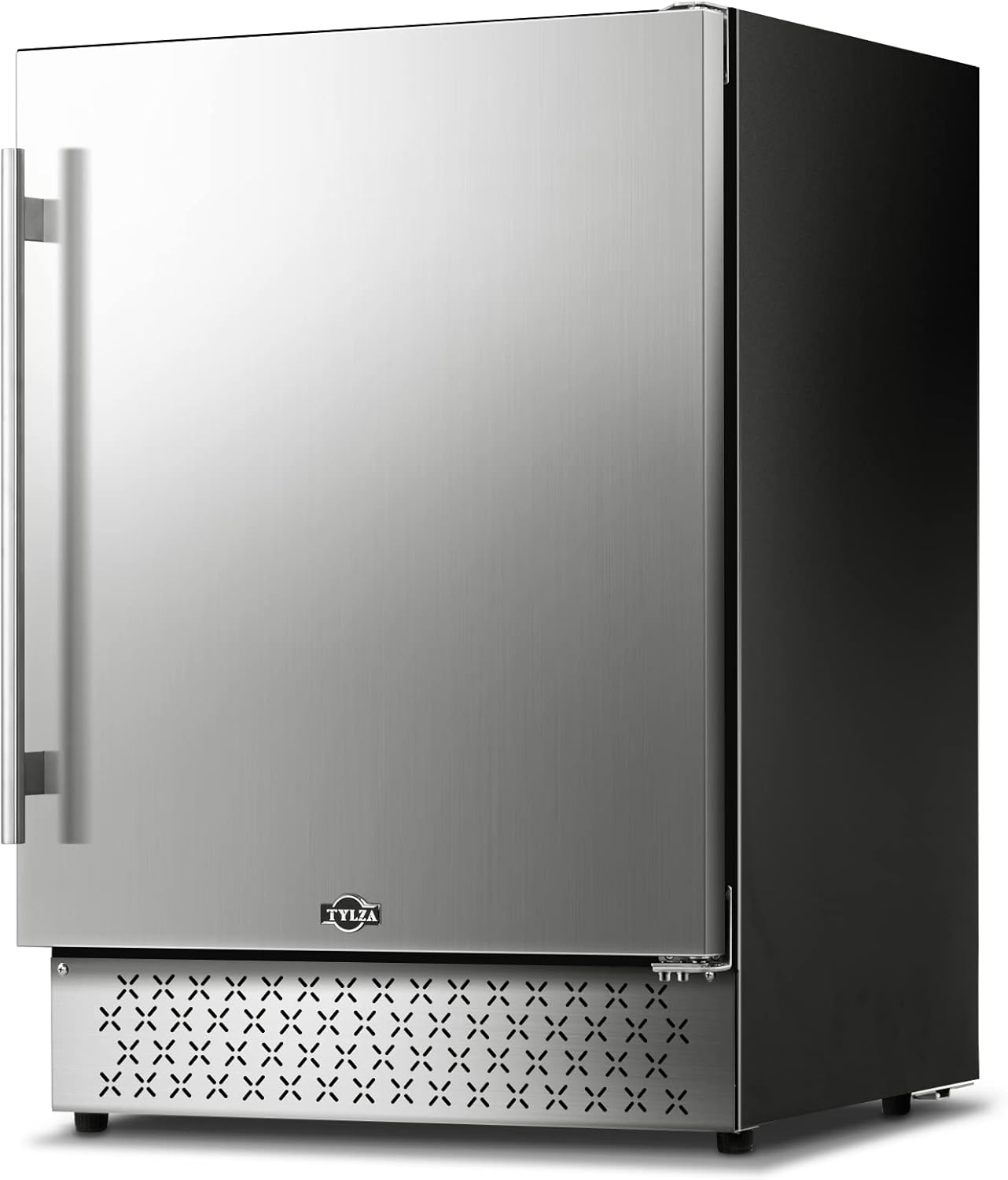 Tylza 24 Inch Wine and Beverage Refrigerator, Dual Zone Wine Beverage Cooler 24" with French Door, Under Counter Wine Beer Fridge Built-In or Freestanding, Holds 20 Bottles and 88 Cans, Black